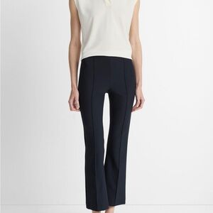 Vince Mid-Rise Pintuck Crop Flare Pant